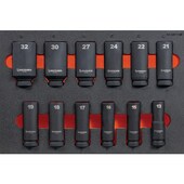 Hartschaumeinlage mit Kraftsteckschlüsselsatz, extra tief 1/2